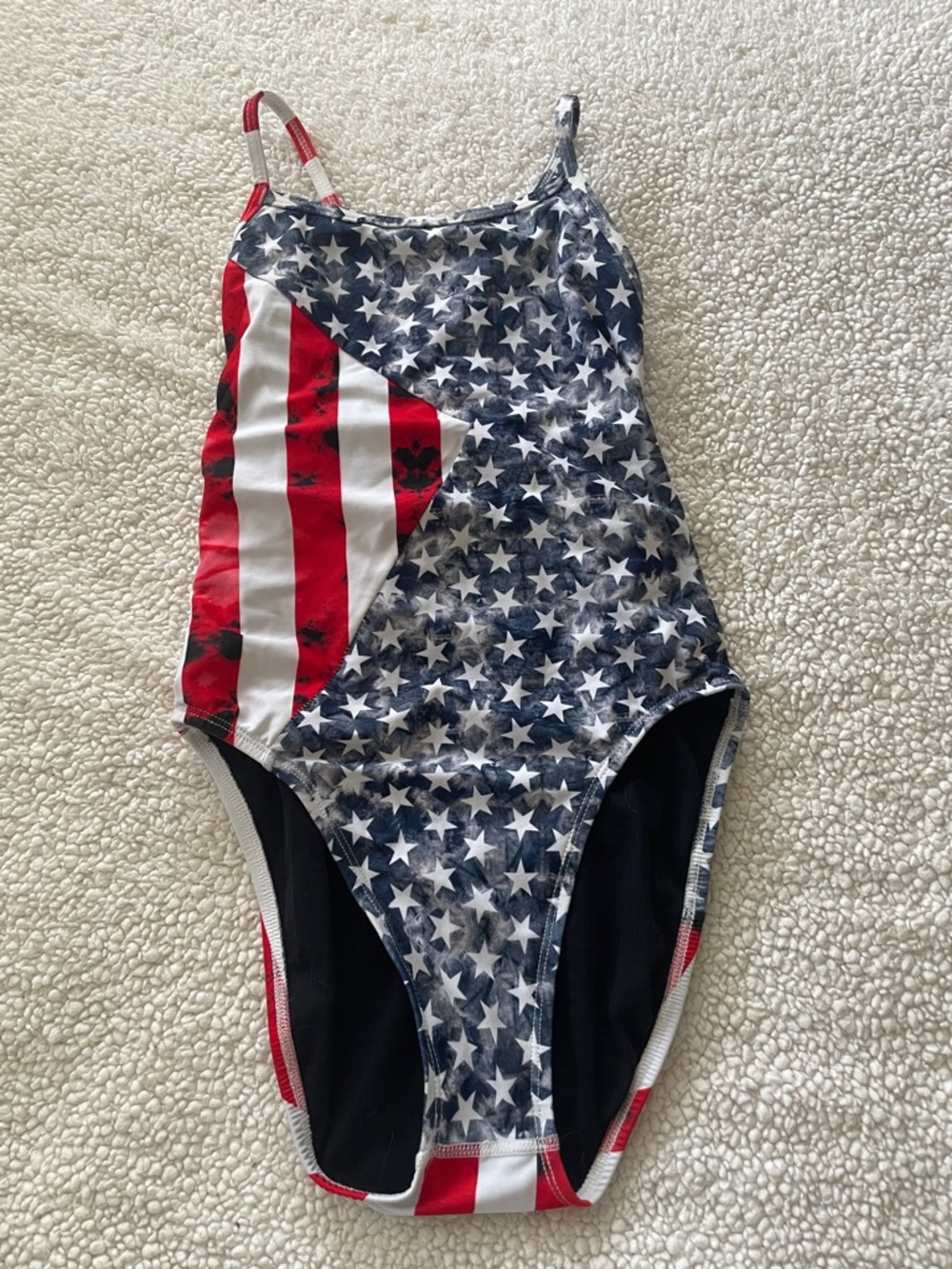 Jolyn American Flag Stars & Stripes One-Piece Swimsuit Red White Blue Jackson 3